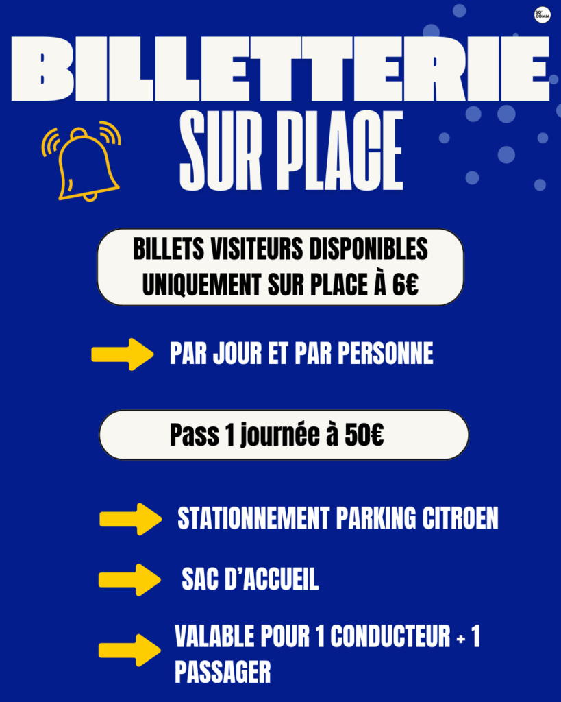 Billetterie sur place !